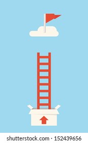 open box to success, vector