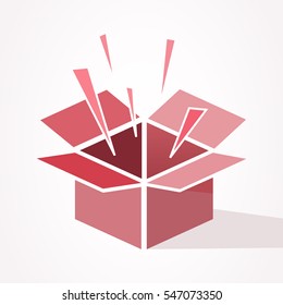 Open box with a surprise