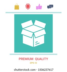 Open box symbol icon , elements for your design