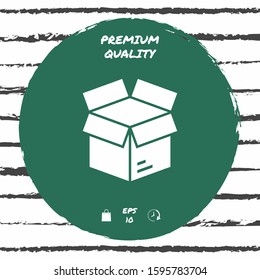Open box symbol icon , elements for your design