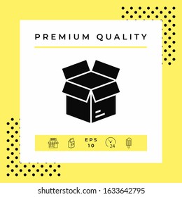 Open box symbol icon , elements for your design