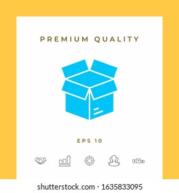 Open box symbol icon , elements for your design