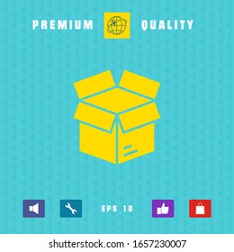 Open box symbol icon , elements for your design