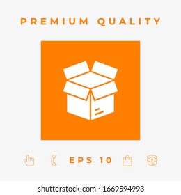 Open box symbol icon , elements for your design