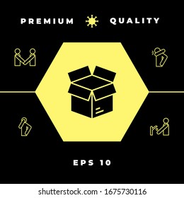 Open box symbol icon , elements for your design