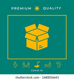 Open box symbol icon , elements for your design