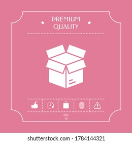 Open box symbol icon , elements for your design