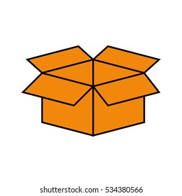 Open box symbol icon vector illustration graphic design