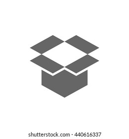 Open box symbol. Symbol of packaging. Eps, vector illustration.