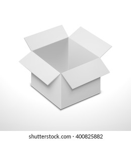 Open Box Template Isolated On White Stock Vector (Royalty Free ...