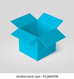 Opened Blue Box Isolated Over White Stock Illustration 272523080