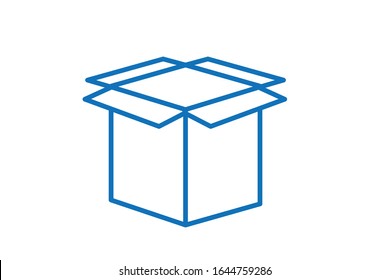 Open box thin line icon, e commerce and marketing, goods sign vector graphics, a linear pattern on a white background