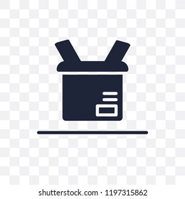 Open box transparent icon. Open box symbol design from Delivery and logistic collection.