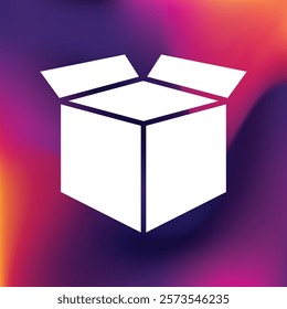 Open Box trendy creative beautiful abstract vector illustration colorful gradient background.eps