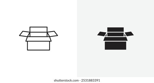 Conjunto de iconos de vector de cuadro abierto. Ilustrador de Vector de stock. EPS 10