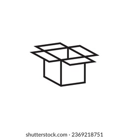 Open Box vector flat icon. Open box icon.