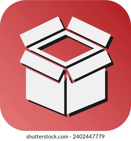 Open Box  Vector Glyph Gradient Background Icon For Personal And Commercial Use.
