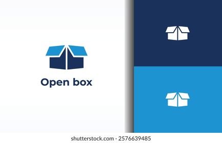 Open box vector, icon or logo sign isolated symbol illustration