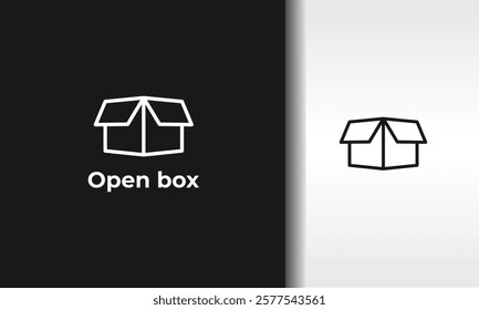 Open Box Vector, Icon Or Logo Sign Isolated Symbol Illustration