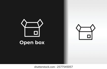 Open Box Vector, Icon Or Logo Sign Isolated Symbol Illustration