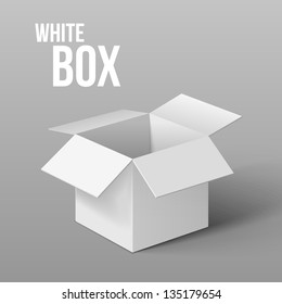 Open box. Vector illustration.