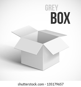 Open box. Vector illustration.