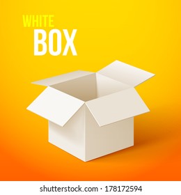 Open box. Vector illustration.