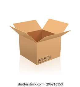 Open Box Vector Illustration.