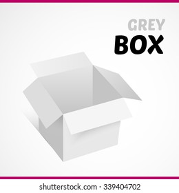 Open box. Vector illustration.