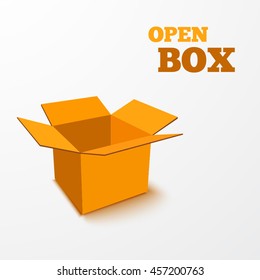 Open box. Vector illustration.