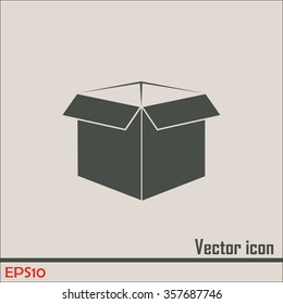 open box vector illustration. Flat design style