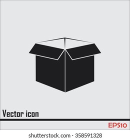 open box vector illustration. Flat design style