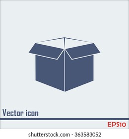 open box vector illustration. Flat design style