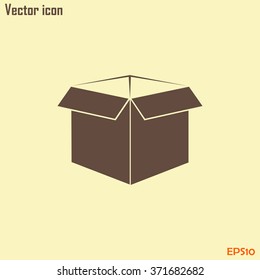 open box vector illustration. Flat design style