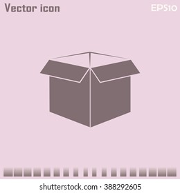 open box vector illustration. Flat design style
