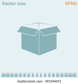 open box vector illustration. Flat design style