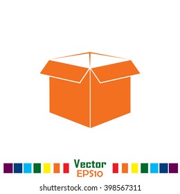 open box vector illustration. Flat design style