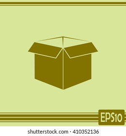 open box vector illustration. Flat design style
