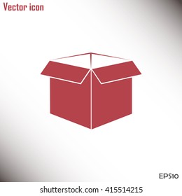 open box vector illustration. Flat design style