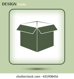 open box vector illustration. Flat design style