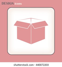 open box vector illustration. Flat design style