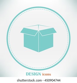 open box vector illustration. Flat design style