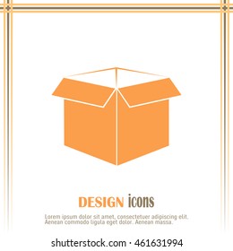 open box vector illustration. Flat design style