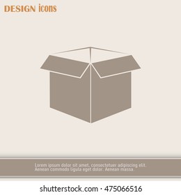 open box vector illustration. Flat design style