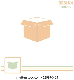 open box vector illustration. Flat design style