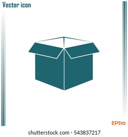 open box vector illustration. Flat design style