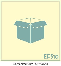 open box vector illustration. Flat design style