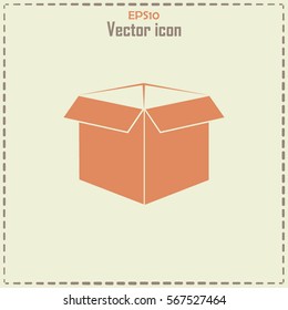 open box vector illustration. Flat design style