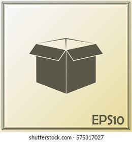 open box vector illustration. Flat design style