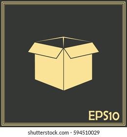 open box vector illustration. Flat design style